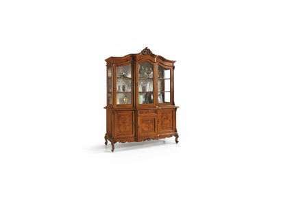 Vitrina de vidrio Armario Vitrina Sala de estar Madera Aparador Muebles italianos Estante