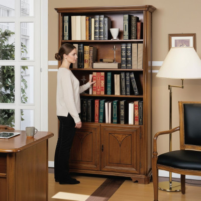 Vitrina de salón, armario, estante para libros, aparador, muebles clásicos, estantes, madera.
