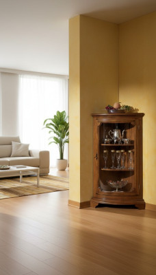 Muebles de sala de estar, armario de cristal, vitrina de madera, vitrinas, armario de vidrio, armarios, estantes.
