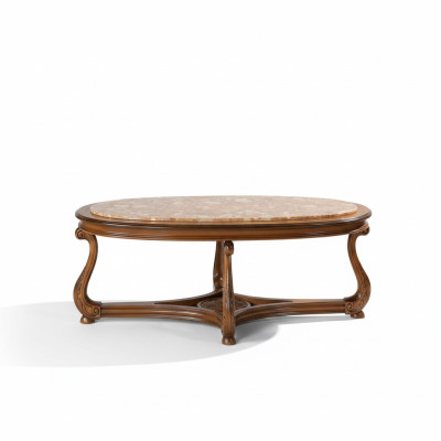 Mesa de centro ovalada de madera, mesas auxiliares para la sala de estar, muebles italianos, mesa.