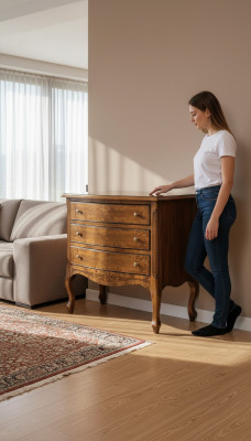 Diseño de cómoda de dormitorio con cajones. Cómodas de diseño. Muebles italianos.