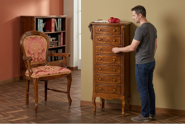 Mueble italiano de alta calidad con cajones, cómoda de madera nueva