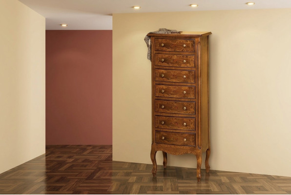Mueble italiano de alta calidad con cajones, cómoda de madera nueva