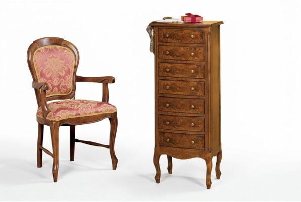 Mueble italiano de alta calidad con cajones, cómoda de madera nueva