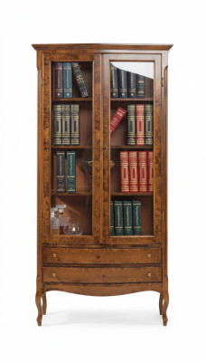 Vitrina de sala de estar, armario, estantería de libros, aparador, muebles clásicos, estantes de madera.