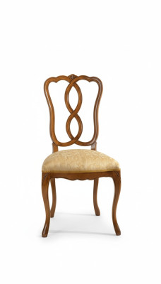 Silla de madera Muebles italianos Silla de comedor diseño lujoso Silla de madera natural