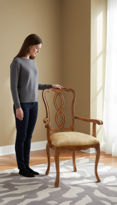 Sillas clásicas silla de diseñador Silla de comedor de lujo Silla de madera Silla con respaldo de madera