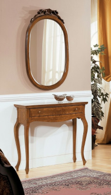 Mesa de consola Espejo Aparador Set Madera Muebles italianos Estilo Elisa 2 piezas Nuevo