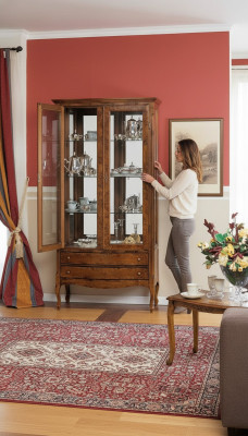 Vitrina de muebles de lujo italianos Vitrinas Aparadores Armario Diseño de vidrio Armarios