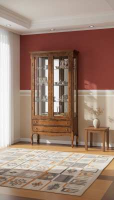 Vitrina de muebles de lujo italianos Vitrinas Aparadores Armario Diseño de vidrio Armarios