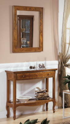 Muebles italianos conjunto de 2 piezas Estilo de muebles Elisa Aparador Espejo Consola de madera