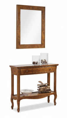 Muebles italianos conjunto de 2 piezas Estilo de muebles Elisa Aparador Espejo Consola de madera