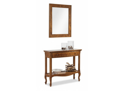 Muebles italianos conjunto de 2 piezas Estilo de muebles Elisa Aparador Espejo Consola de madera