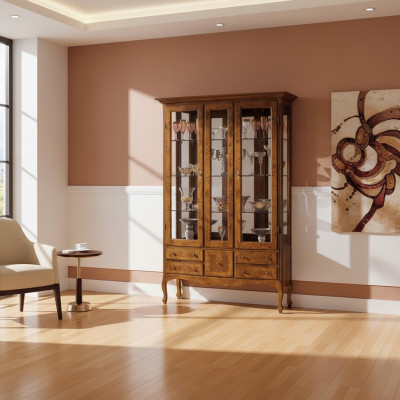Armarios Vitrinas Armario de cristal Vitrina de madera Mueble Aparador italiano