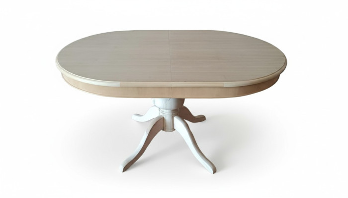 Mesa redonda de comedor, mesas de comedor, mesa redonda de salón 135 x 91 cm, muebles de madera.