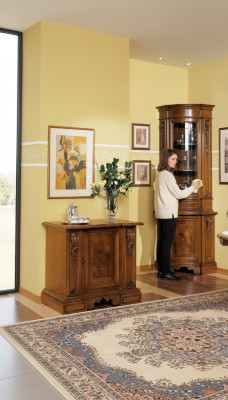 Vitrina esquinera gabinete de esquina gabinete madera armarios muebles italianos vidrio nuevo