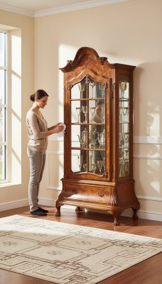 Vitrina armario de vidrio marrón Muebles Armarios Vitrinas Gabinete Muebles italianos nuevos