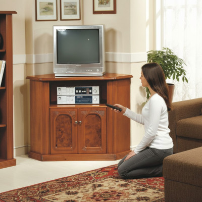 Mueble de televisión marrón, cómoda de lujo marrón, muebles de salón armarios estanterías de madera.