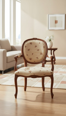 Silla de comedor marrón lujo clásica silla de madera sillas de muebles italianos.