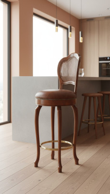 Taburete de bar diseño taburete taburete de mostrador silla de bar de cuero marrón de lujo acolchado bares.