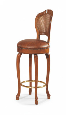 Taburete de bar diseño taburete taburete de mostrador silla de bar de cuero marrón de lujo acolchado bares.