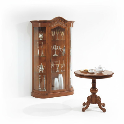 Juego de mesa de sala de estar con vitrina, armario de cristal, armario, aparador completo de 2 piezas. Nuevo.