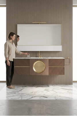 Lavabo marrón grifería del baño muebles de baño muebles clásicos nuevos