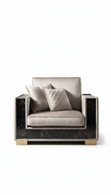 Sillón Sofá Tapizado Asiento Diseñador Textil 1 Plaza Sofás Tapicería Diseño Moderno