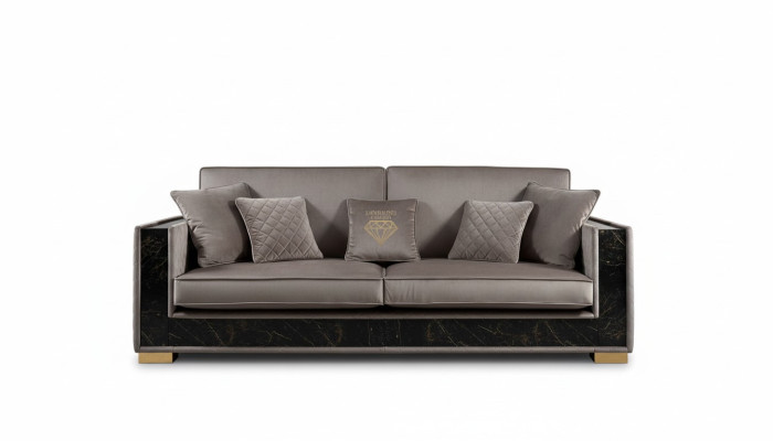 Sofá de lujo de 3 plazas diseño moderno tapizado en textil Sofás asientos Muebles italianos