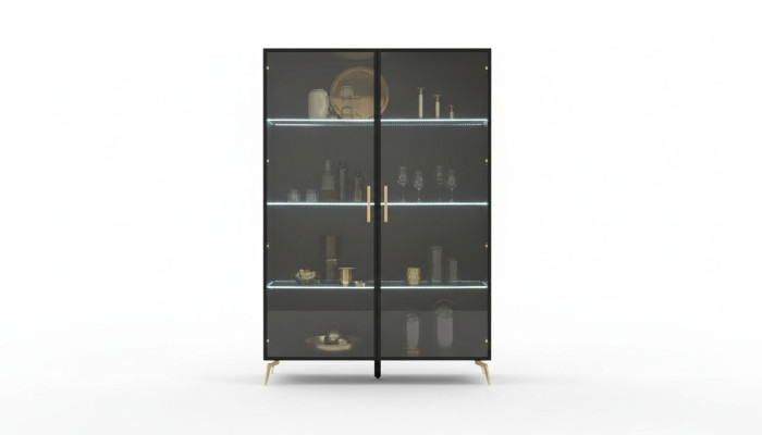 Vitrina Armario Vitrinas Armarios Diseño Muebles Italianos Armario de Sala.