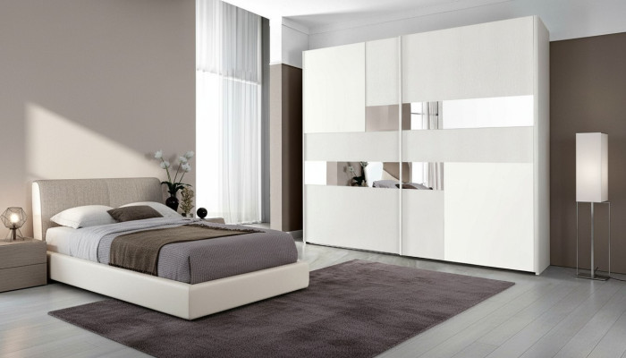 Armario con puertas correderas de madera, armario para ropa de dormitorio.