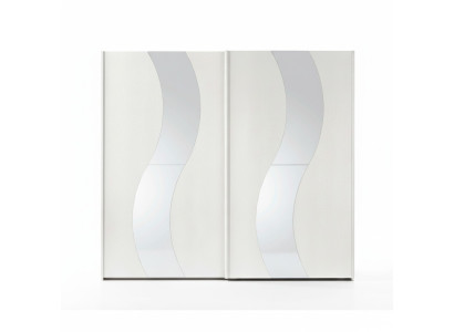 Armario con puertas correderas, armario de dormitorio, armarios de madera de diseño moderno.
