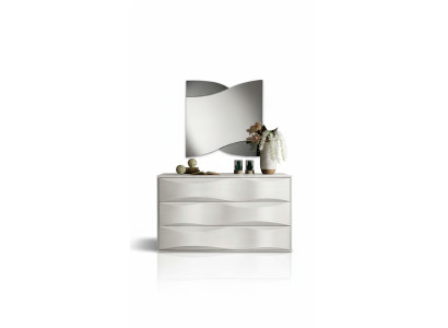 Set de lujo de cómoda con espejo, conjunto de cómoda consola de madera diseño moderno blanco
