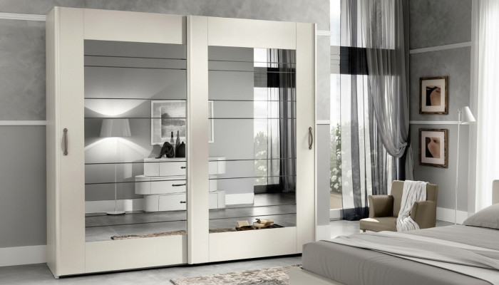 Guardarropas de lujo con puertas correderas armario dormitorio armarios madera moderno