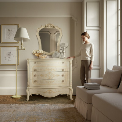 Cómoda Cómodas Consola Dormitorio Moderno Madera Lujo Diseño Armarios Estilo