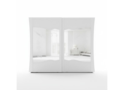 Armario con puertas correderas de madera para dormitorio, armario espejo de madera nuevo.