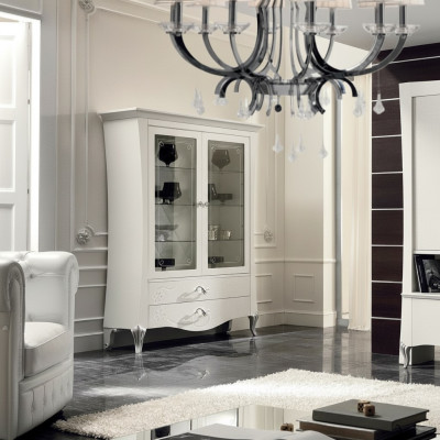 Lujo escaparate vitrina vitrinas armario de vidrio estilo Italia Diseño moderno Madera.