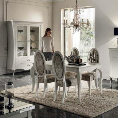 Mesa de comedor Mesa clásica de madera Mesa de lujo Comedor Muebles modernos de diseño