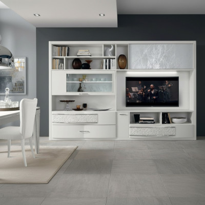 Mueble de pared para televisión, armario, aparador, cómoda de televisión en madera, diseño moderno, muebles nuevos.