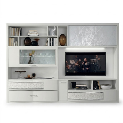 Mueble de pared para televisión, armario, aparador, cómoda de televisión en madera, diseño moderno, muebles nuevos.
