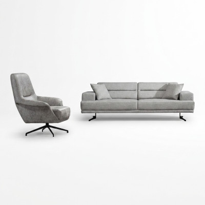 Juego de sofás de 3+1 plazas, sofá, sillón, sofás, cojines, sofá, diseño moderno.