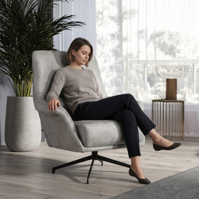 Sillón Diseño Sofá Sofá Relax Cuero Salón Club Asiento Lujo Asiento Gris Moderno