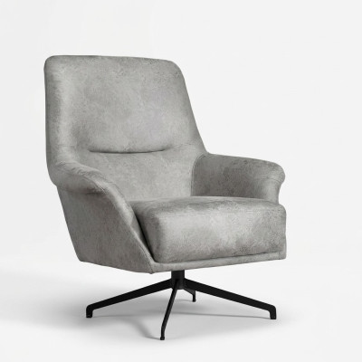 Sillón Diseño Sofá Sofá Relax Cuero Salón Club Asiento Lujo Asiento Gris Moderno