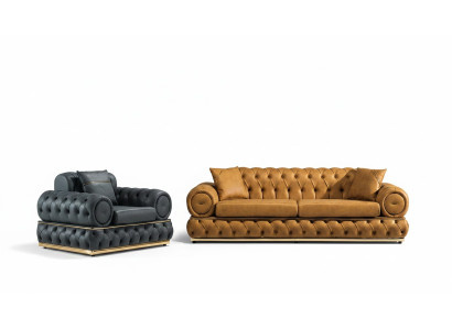 Sofá Chesterfield de lujo 3+1 plazas conjunto de sofás sofá sillón sofás tapizados