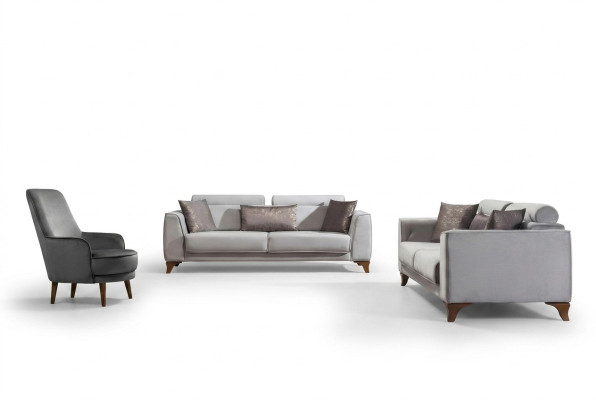 Conjunto de sofás de 3+3+1 plazas, sofá diseño sofa sillon tapizado asiento sofá