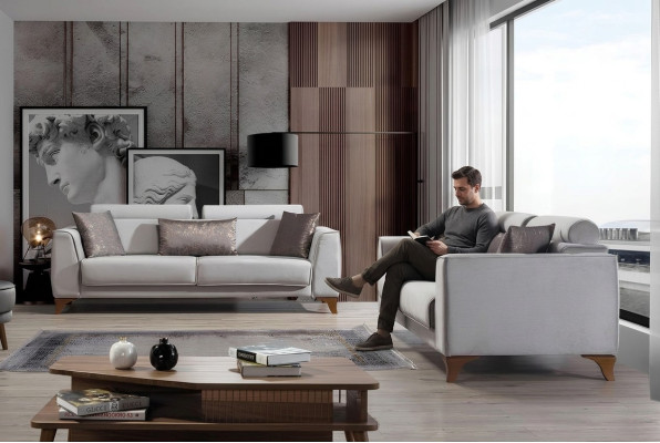 Conjunto de sofás de lujo de 3+3 plazas, sofá de diseño, sofá, sofá, sofá, diseño de tapicería.