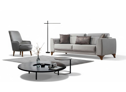 Sofá de salón 3+1, conjunto de sofás de diseño, sofá barroco, sillón tapizado.