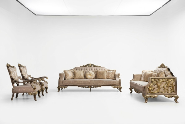 Sofá 3+3+1+1 Mesa de centro Sofá Sofás Sillón Tela 225 cm Conjunto de 5 piezas