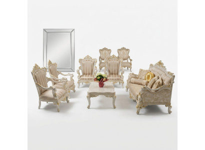 Juego de sofá sillón, sofá conjunto de sofás 3+1+1 asientos set de tapicería barroca