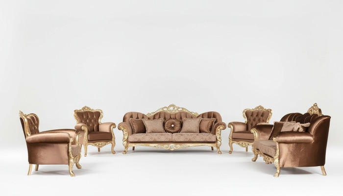 Sofá conjunto de sofás 3+3+1+1 Mesa de centro Sofá Sofás Sillón Conjunto de lujo Set de 5 piezas